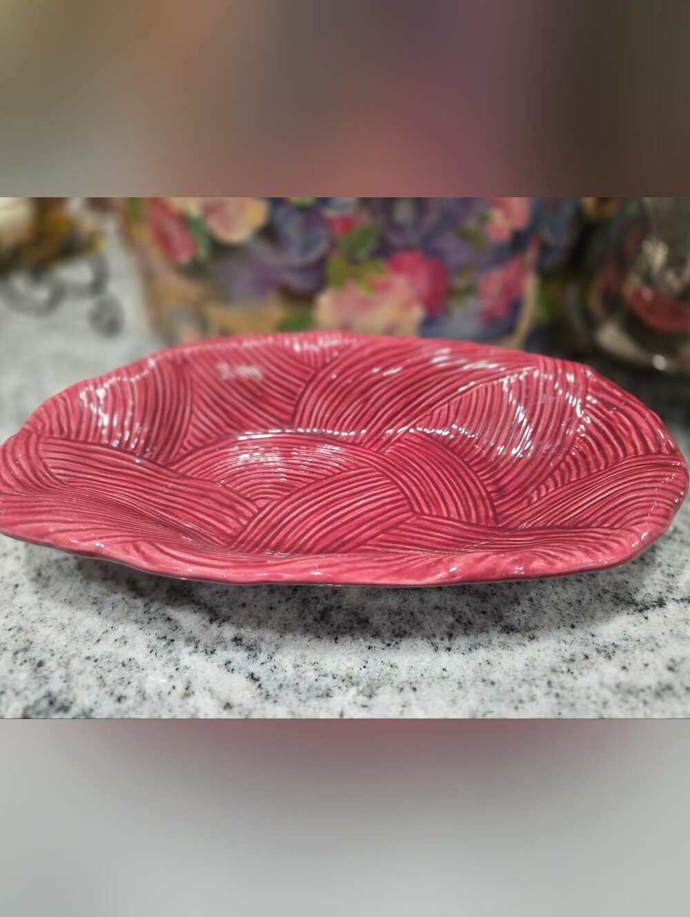 Banana Leaf Vintage Serving Platter